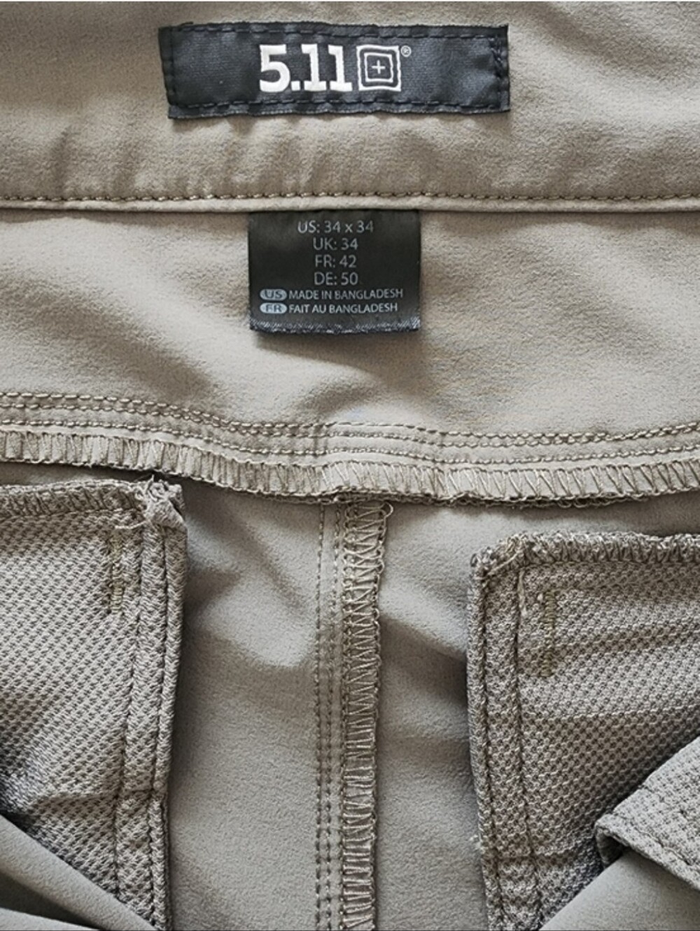 5.11 Tactical Trail Cargo Pants Mens 34x34 Slim Fit Green Hiking Outdoor Gear - Picture 13 of 14